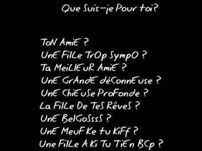 Que suis -je pour toi?